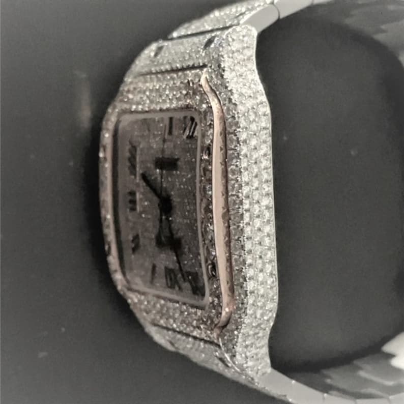 Cartier Santos 40mm Fully glazed Roman numeral dial