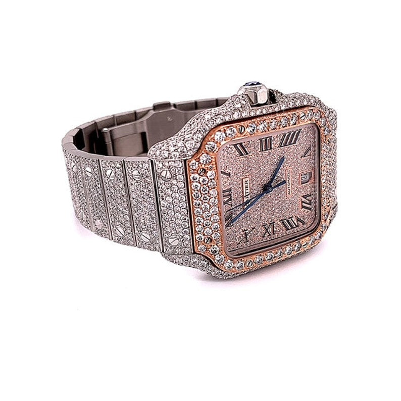 Cartier Santos 40mm Fully glazed Roman numeral dial